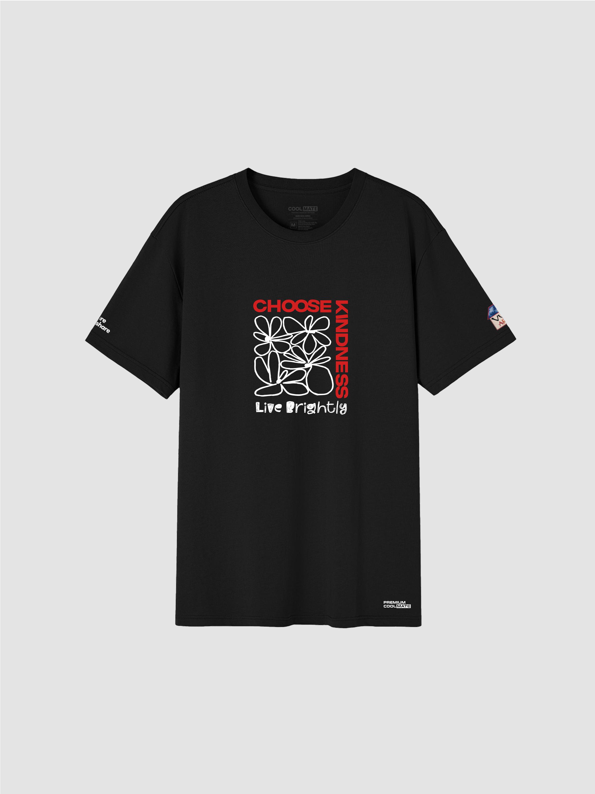 Áo thun Cotton Care & Share VỤN Art Choose Kindness Live Brightly - 4