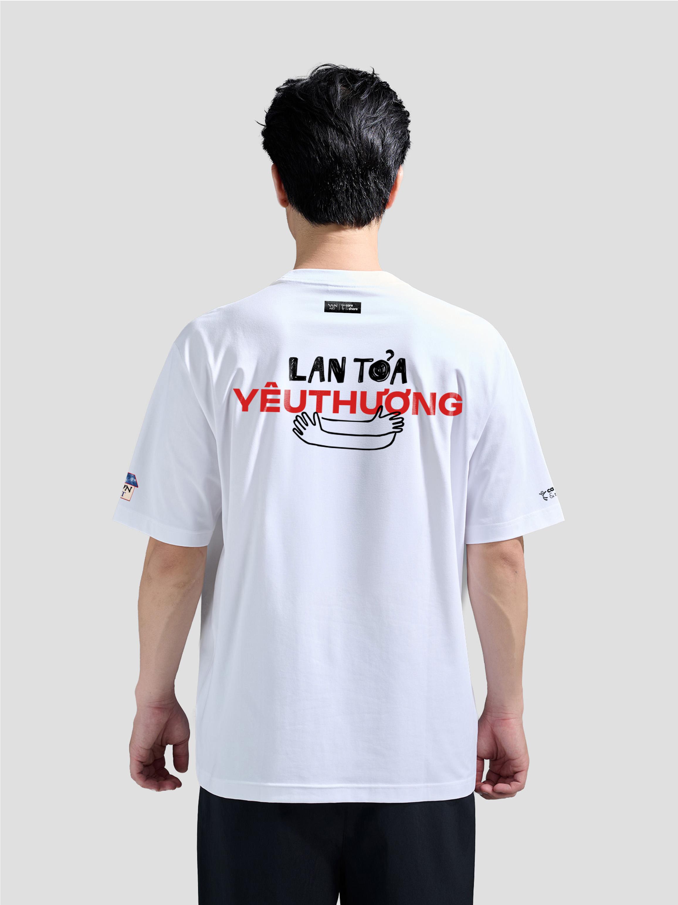 Áo thun Cotton Care & Share VỤN Art Lan Toả Yêu Thương