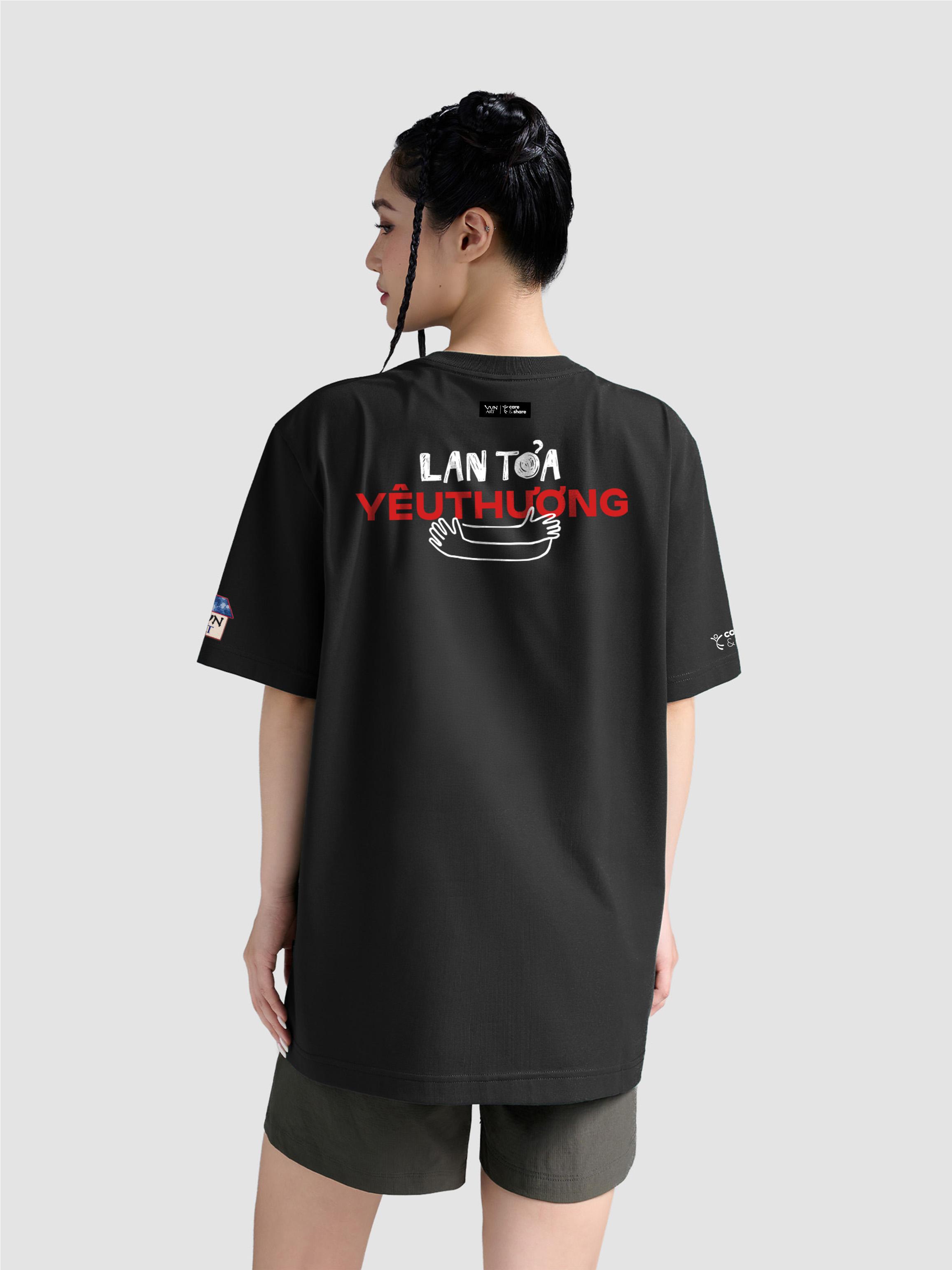 Áo thun Cotton Care & Share VỤN Art Lan Toả Yêu Thương - 4